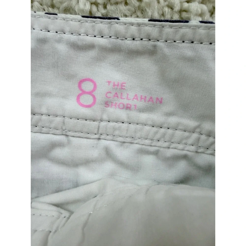 Lilly Pulitzer Callahan Shorts Women 8 Blue Zebra Print Preppy Chino
